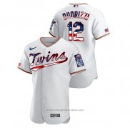 Maglia Baseball Uomo Minnesota Twins Jake Odorizzi 2020 Stars & Stripes 4th of July Bianco