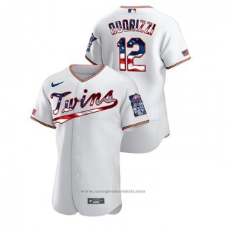 Maglia Baseball Uomo Minnesota Twins Jake Odorizzi 2020 Stars & Stripes 4th of July Bianco