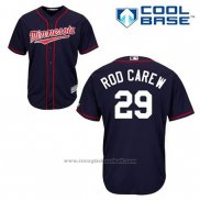 Maglia Baseball Uomo Minnesota Twins Rod Carew 29 Blu Alternato Cool Base