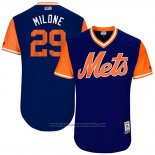 Maglia Baseball Uomo New York Mets 2017 Little League World Series Tommy Milone Blu