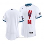 Maglia Baseball Uomo New York Mets 2021 All Star Autentico Bianco