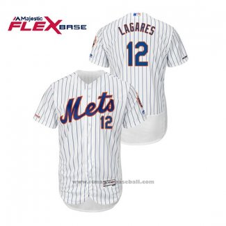 Maglia Baseball Uomo New York Mets Juan Lagares 150 Anniversario Autentico Flex Base Bianco