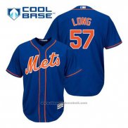 Maglia Baseball Uomo New York Mets Kevin Long 57 Blu Alternato Home Cool Base