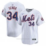 Maglia Baseball Uomo New York Mets Kodai Senga 2024 World Tour London Series Home Limited Bianco