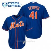 Maglia Baseball Uomo New York Mets Tom Seaver 41 Blu Alternato Home Cool Base