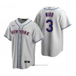 Maglia Baseball Uomo New York Mets Tomas Nido Replica Road Grigio