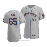 Maglia Baseball Uomo New York Mets Trevor May Autentico Road Grigio