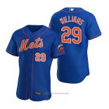 Maglia Baseball Uomo New York Mets Trevor Williams Autentico Alternato Blu