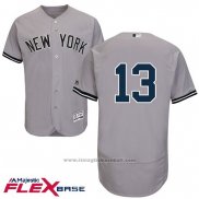 Maglia Baseball Uomo New York Yankees Alex Rodriguez Grigio Flex Base Giocatore