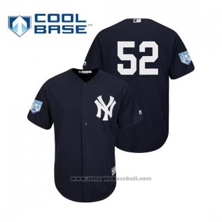 Maglia Baseball Uomo New York Yankees C.c. Sabathia Flex Base Allenamento Primaverile 2019 Blu