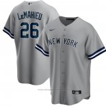 Maglia Baseball Uomo New York Yankees Dj Lemahieu Road Replica Grigio