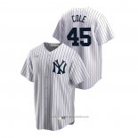 Maglia Baseball Uomo New York Yankees Gerrit Cole Cooperstown Collection Home Bianco