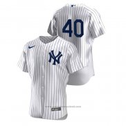 Maglia Baseball Uomo New York Yankees Luis Severino Authentic Bianco
