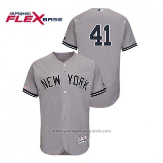 Maglia Baseball Uomo New York Yankees Miguel Andujar 150 Anniversario Flex Base Grigio