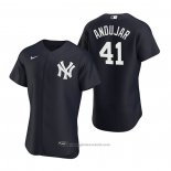 Maglia Baseball Uomo New York Yankees Miguel Andujar Autentico Alternato 2020 Blu