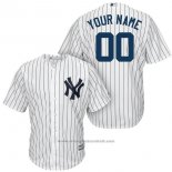 Maglia Baseball Uomo New York Yankees Personalizzate Bianco