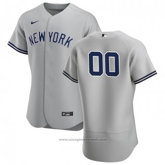 Maglia Baseball Uomo New York Yankees Personalizzate Grigio2