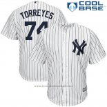 Maglia Baseball Uomo New York Yankees Ronald Torreyes Bianco Blu Cool Base