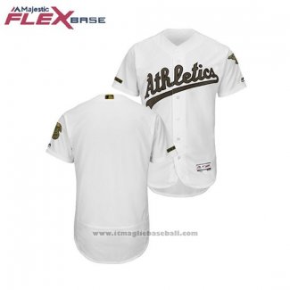 Maglia Baseball Uomo Oakland Athletics 2018 Memorial Day Flex Base Bianco