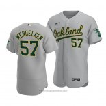 Maglia Baseball Uomo Oakland Athletics J.b. Wendelken Autentico Road Grigio