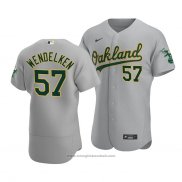 Maglia Baseball Uomo Oakland Athletics J.b. Wendelken Autentico Road Grigio