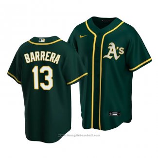 Maglia Baseball Uomo Oakland Athletics Luis Barrera Replica Alternato Verde