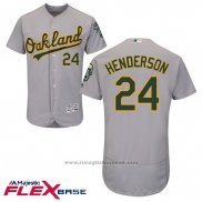 Maglia Baseball Uomo Oakland Athletics Rickey Henderson Grigio Flex Base