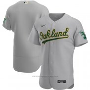 Maglia Baseball Uomo Oakland Athletics Road Autentico Grigio