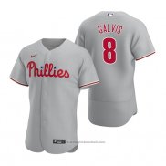 Maglia Baseball Uomo Philadelphia Phillies Freddy Galvis Autentico Road Grigio