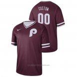 Maglia Baseball Uomo Philadelphia Phillies Personalizzate Cooperstown Collection Legend Maroon