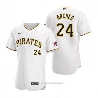 Maglia Baseball Uomo Pittsburgh Pirates Chris Archer Autentico 2020 Primera Bianco