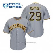 Maglia Baseball Uomo Pittsburgh Pirates Francisco Cervelli 29 Grigio Cool Base