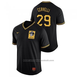 Maglia Baseball Uomo Pittsburgh Pirates Francisco Cervelli Cooperstown Collection Legend Nero