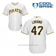 Maglia Baseball Uomo Pittsburgh Pirates Francisco Liriano 47 Bianco Home Cool Base