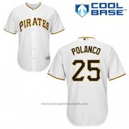 Maglia Baseball Uomo Pittsburgh Pirates Gregory Polanco 25 Bianco Home Cool Base