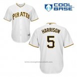 Maglia Baseball Uomo Pittsburgh Pirates Josh Harrison 5 Bianco Home Cool Base