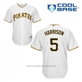 Maglia Baseball Uomo Pittsburgh Pirates Josh Harrison 5 Bianco Home Cool Base