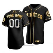 Maglia Baseball Uomo Pittsburgh Pirates Personalizzate Golden Edition Autentico Nero