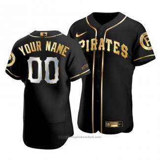 Maglia Baseball Uomo Pittsburgh Pirates Personalizzate Golden Edition Autentico Nero