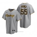 Maglia Baseball Uomo Pittsburgh Pirates Roberto Perez Replica Road Grigio