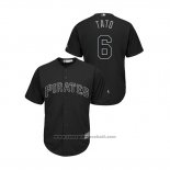 Maglia Baseball Uomo Pittsburgh Pirates Starling Marte 2019 Players Weekend Replica Nero