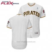 Maglia Baseball Uomo Pittsburgh Pittsburgh Pirates Bianco 2018 Festa del papa Flex Base