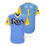 Maglia Baseball Uomo Rays Willy Adames 2018 LLWS Players Weekend The Kid Blu