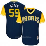 Maglia Baseball Uomo San Diego Padres 2017 Little League World Series Kevin Quackenbush Blu