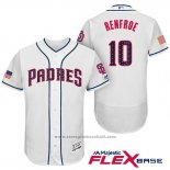 Maglia Baseball Uomo San Diego Padres 2017 Stelle e Strisce Hunter Renfroe Bianco Flex Base