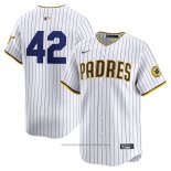 Maglia Baseball Uomo San Diego Padres 2024 Jackie Robinson Day Home Limited Bianco