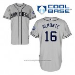 Maglia Baseball Uomo San Diego Padres Abraham Almonte 16 Grigio Cool Base
