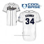Maglia Baseball Uomo San Diego Padres Andrew Cashner 34 Bianco Home Cool Base