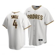 Maglia Baseball Uomo San Diego Padres Blake Snell 4 Replica Home Marrone Bianco