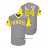 Maglia Baseball Uomo San Diego Padres Dinelson Lamet 2018 LLWS Players Weekend El Flaco Grigio